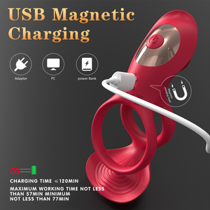 Anillo Vibrador de Clítoris con Doble Anillo para Mujer, Posición Superior, Uso Compartido en Pareja, Productos Sexuales Auxiliares, Juguetes Sexuales - Product Image 6