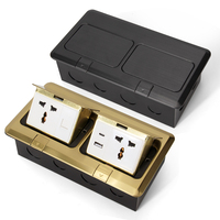 Prise de table escamotable FUPAI standard US, IP44, 4 prises, compatible NFC, 16A, 1 port USB-C EU/US
