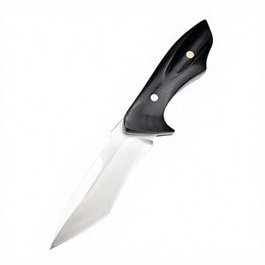 Couteau à lame fixe portable en acier M390 haute dureté avec manche en corne, personnalisable OEM, pour la pêche, le camping, la survie et la chasse - Product Image 3