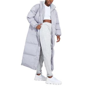 Piumino Casual da donna con collo alto caldo invernale <span class=keywords><strong>grigio</strong></span> con Zip piumino Extra lungo - Product Image 3