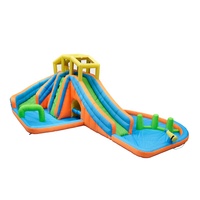 Toboggan aquatique gonflable géant commercial pour adultes, en PVC Oxford 420D, pour 5 à 10 passagers, utilisation intérieure/extérieure et résidentielle