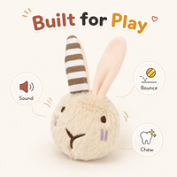 Jouets en peluche pour animaux de compagnie, mignons, 4 styles, couineurs, froissés, rebondissants, à mâcher, lapin, éléphant, ours, jouets de chasse