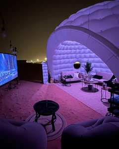 Cúpula de aire inflable Techo Tienda superior LED Tienda de campaña Cabina DE FOTOS Decoración inflable Club nocturno al aire libre Tienda de fiesta Aire - Product Image 2