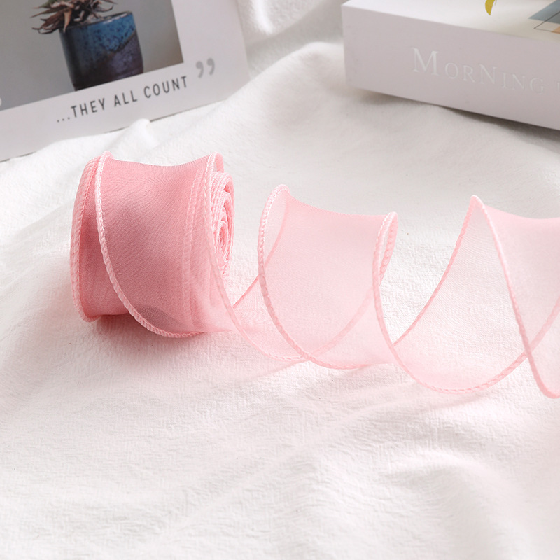 Rose pêche clair*6 cm*10 yards en sac
