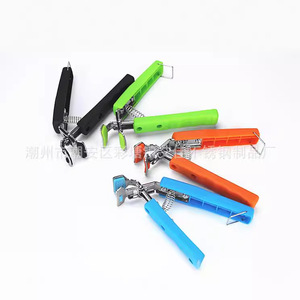 Anti Scalding Bowl <b>Clip</b> Stainless Steel Non Slip Kitchen Dish Lifter Pot <b>Clip</b> Steamer Holder Green Handle With Spring Mechanism - Product Image 5