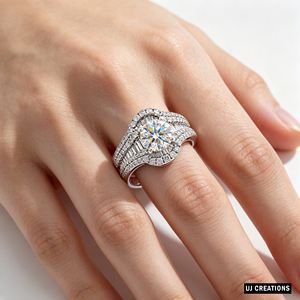 Custom S925/10K/14K/18K Solid Gold 1.00 Karat VVS-VS Quality Round Lab Grown Brilliant Cut Diamond engagement <b>Ring</b> - Product Image 4