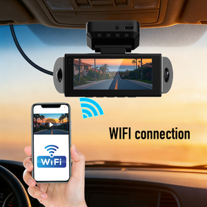 Caméra embarquée 4K 3 pouces 4 canaux pour voitures WIFI GPS 360 °   Caméra de recul pour voiture, enregistreur vidéo, kit matériel 24H, accessoires pour voiture - Product Image 4