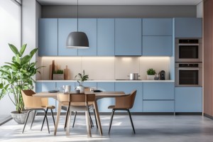 Meubles de <span class=keywords><strong>cuisine</strong></span> modernes haut de gamme, avec une finition laquée couleur unie, offrant une grande capacité et un stockage abondant. - Product Image 4