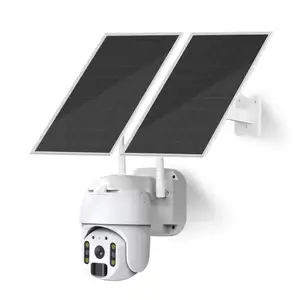 अमेज़न गर्म बिक्री PTZ वायरलेस आउटडोर Floodlight कैमरा सौर सीसीटीवी 4 जी वाईफाई नेटवर्क सुरक्षा निगरानी प्रणाली कैमरा