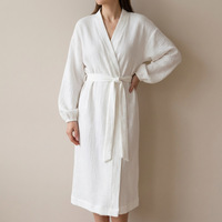 Peignoir en coton chaud et confortable pour la maison, avec ceinture et poche, pour usage quotidien intérieur, couleur personnalisable, directement de l'usine