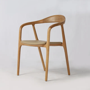 Silla de comedor trasera de madera de roble, nuevo diseño, cubierta de estilo nórdico moderno, muebles blancos para el hogar, sillas para cocina, cuero Pu de madera - Product Image 3