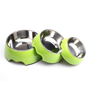 Çok renkli sağlam 100% A5 melamin köpek kase paslanmaz çelik kaymaz hayvan mama kasesi - Product Image 1