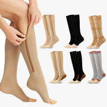 Chaussettes de compression sportives à fermeture éclair, haute performance, élastiques, pour activités de plein air, vente en gros - Product Image 2