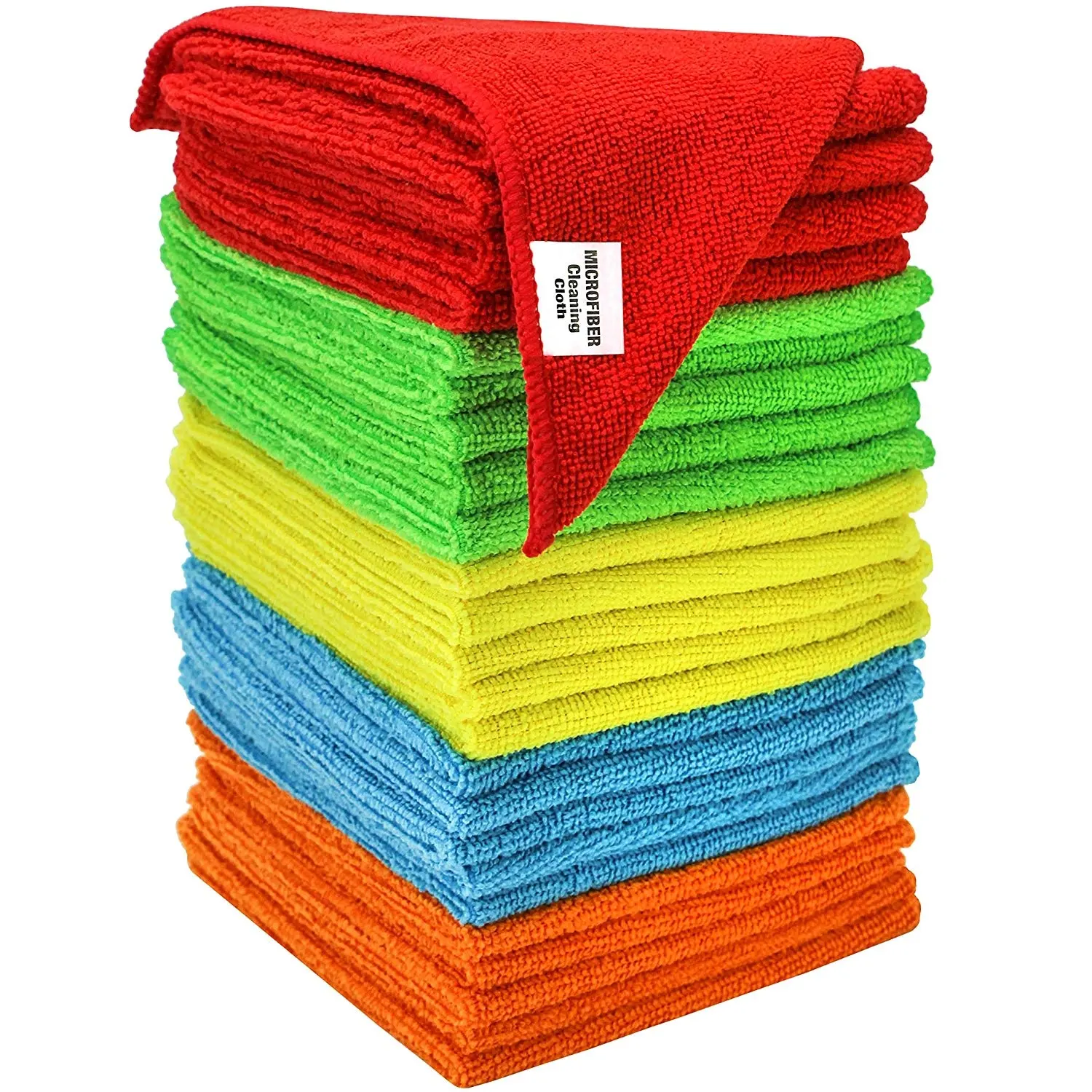 Kain Microfiber mobil Dapur lembut kualitas tinggi kain pembersih merah muda kuning biru hijau kain pembersih Microfiber handuk ajaib