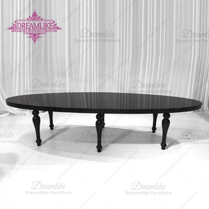 Banquets modernes de luxe pour fêtes de mariage, grande table Vip, fer peint en noir avec Mdf, meubles d'hôtel - Product Image 1