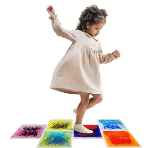 Factory Direct Sale Ecofriendly Carpet Tiles Kids Product Learn Play Educational Toys Liquid Sensory Gel Mat For Autism Therapy
