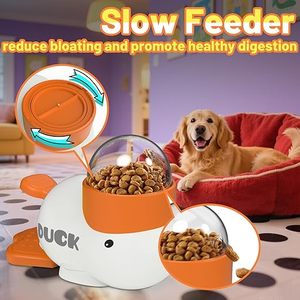 Jouet Distributeur Interactif de Friandises pour Chien - Puzzle en Forme de Canard avec Distributeur Lent Réglable et Conception Automatique en Plastique pour Chiens - Product Image 3