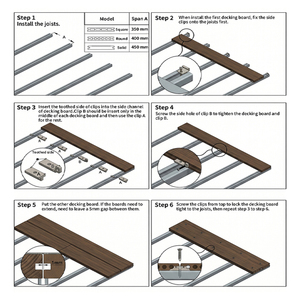 Échantillon Gratuit - Revêtement de Sol Extérieur en Composite WPC à Grain de <span class=keywords><strong>Bois</strong></span> Profondément Gaufré, Faible Entretien, Étanche, pour Terrasses - Product Image 4