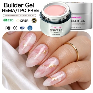 Hot Selling 50g Professional Hard <b>Builder</b> Gel Mild Healthy Formula Nail Gel OEM ODM Complete Custom Processing Service Hard Gel - Product Image 1