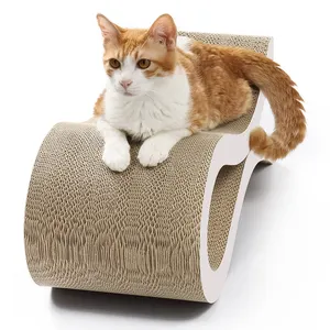 Tempat Tidur Scratcher Kucing Bergelombang Kardus Goresan Kucing Pesanan Kecil Kustom