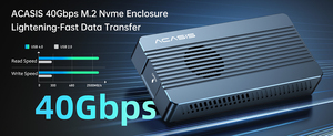 Boîtier SSD ACASIS M.2 40 Gbps NVMe avec ventilateur de refroidissement, 8 To, sans outil, compatible USB4.0 3.2 3.1 3.0 2.0 Thunderbolt 4/3, externe - Product Image 4
