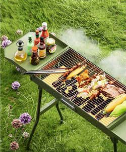 Barbecues portables au charbon de bois Mitcmolard, directement de l'usine, en acier au carbone, pliables, grand modèle avec grille de cuisson - Product Image 3