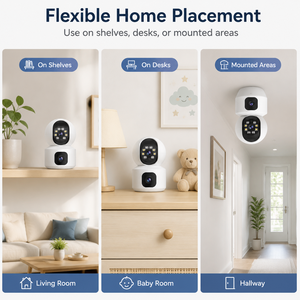 2MP CMOS WiFi IP <b>Camera</b> 355 Pan-Tilt Human Motion Tracking Night Vision Two-Way Audio IP67 Waterproof Baby Cloud 1 Year - Product Image 5