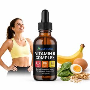 Ausreson OEM Vitamines B12 <span class=keywords><strong>B6</strong></span> <span class=keywords><strong>B1</strong></span> Liquides Énergie Cerveau Cœur Compléments Alimentaires <span class=keywords><strong>Prix</strong></span> de Gros <span class=keywords><strong>Vitamine</strong></span> B Complexe Liquide en Gouttes pour Adultes - Product Image 1
