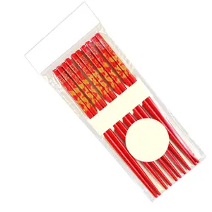 中式婚礼龙凤筷子红色竹筷子热卖餐具批发定制印花筷子