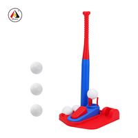 Machine à lancer de balles de baseball AOJIE avec télécommande, ensemble de jeu pour enfants, comprend 1 batte réglable en plastique et 3 balles pour enfants