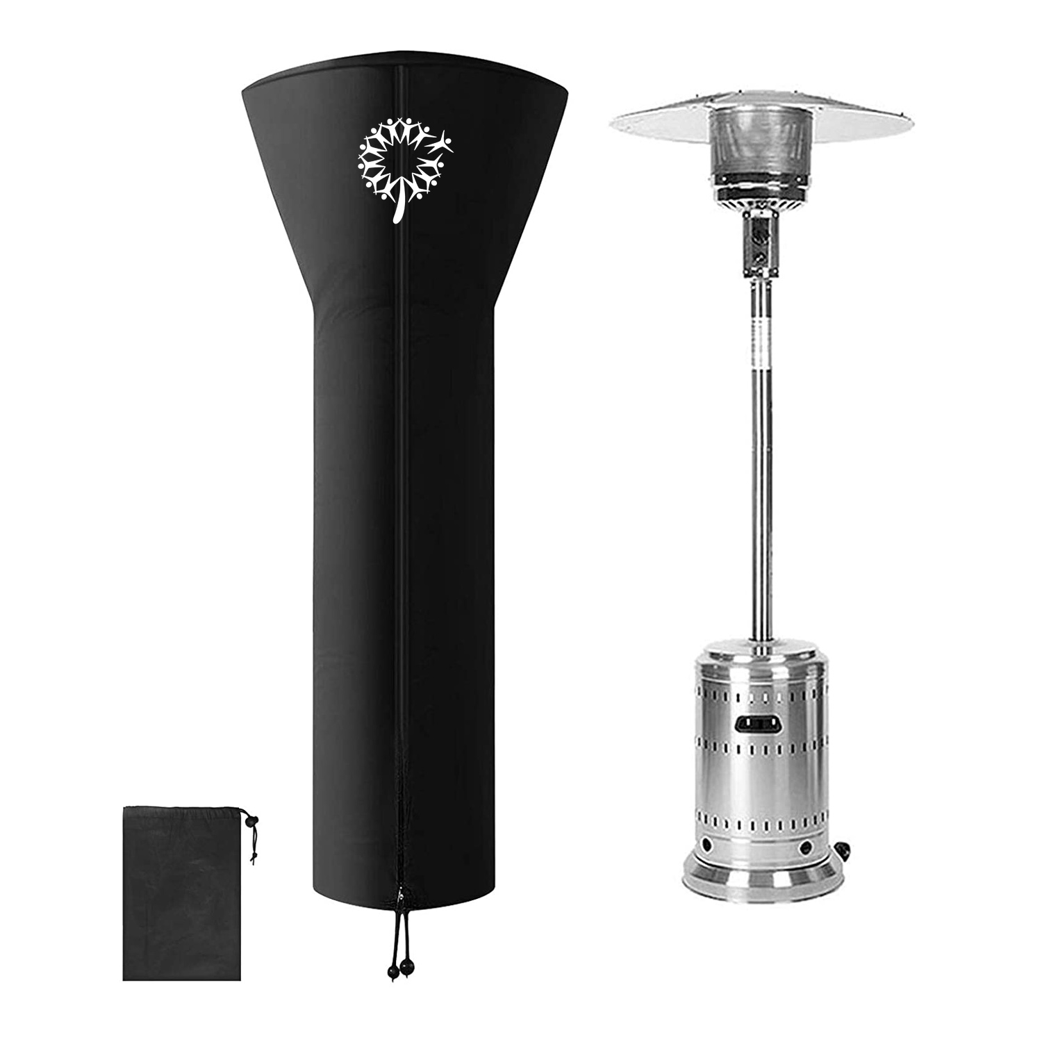 Садовый прочный водонепроницаемый пыленепроницаемый устойчивый к ультрафиолетовому излучению круглый стоячий нагреватель с молнией