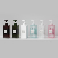 Bouteille carrée en PETG de haute qualité avec pompe, rechargeable, pour savon liquide, mousse, lotion, emballage de shampoing, détergent liquide, cosmétiques, anti-UV