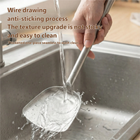 Cuillère à wok en acier inoxydable 304, cuillère de cuisine, ustensile de cuisine résistant à la chaleur, outils de cuisine durables, gadgets