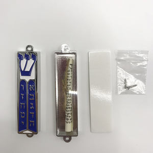 Caja de Mezuzah judía con pergamino Jerusalén pared <span class=keywords><strong>occidental</strong></span> Torah corona diseño Judaica Israel regalo 9,5 cm (3,7 pulgadas) - Product Image 3