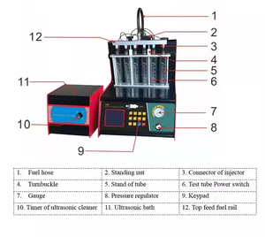 Ultrasonic Car Washer Gasoline Fuel Injector Test Bench Diagnostic Tool <strong>P</strong>/<strong>N</strong> Fit-G03 Analyzer and Cleaner <strong>Tester</strong> for Vehicles - Product Image 4