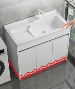 Modern alüminyum su geçirmez çamaşır lavabo kurulu için banyo aynası otel balkon kombinasyonu lavabo kabine için Modern - Product Image 3
