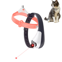 Collar de juguete láser interactivo para gatitos y gatos de interior, puntero láser para gatos, Collar eléctrico para gatos, juguete de ejercicio inteligente