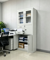 Armoire de rangement métallique robuste à 3 tiroirs, classeur à roulettes, glissières à billes, verrouillage central, revêtement poudré, personnalisable OEM