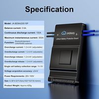 JK-BD6A20S15P Smart BMS 8-20S 24V 36V 48V 60V 72V 150A 0.6A Penyeimbang Aktif LiFePO4 Li-ion LTO Sistem Manajemen Baterai Tenaga Surya