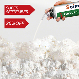 SEIMEDA Blanc 750ml Pistolet pulvérisateur de polyuréthane pour isolation de fenêtres et portes, mousse PU, travail du bois, construction, emballage - Product Image 1