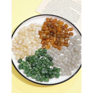 สร้อยข้อมือเครื่องประดับหูทำด้วยมือลูกปัดเรซินสี่เหลี่ยมย้อมสีอำพันหินแบบ DIY - Product Image 5