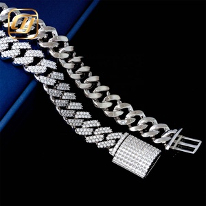 GRA Certificated Cuban Link <b>Chain</b> Hip Hop 12MM <b>Iced</b> <b>Out</b> VVS Moissanite Diamond 925 Sterling Silver Fine Jewelry Necklace - Product Image 5