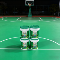 Revêtement de sol synthétique liquide en caoutchouc acrylique multi-sports pour terrain de basketball extérieur, écologique et amortissant, à prix abordable