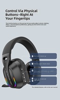 Casque sans fil personnalisé B500 V5.4 ANC IPX6 étanche avec éclairage RGB, interface Type-C, écouteurs BT pour aviation et sport