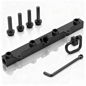 OEM Custom Precision <b>Metal</b> Manufacturing Prototype Aluminum K SERIES BLACK FUEL <b>RAIL</b> Kit High Flow Injection Fuel <b>Rail</b> - Product Image 1