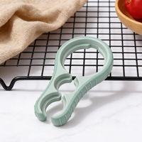 Cadeaux pour la fête des mères Ouvre-bocal portable robuste 3 en 1 Outil de cuisine multifonction avec matériau PP+TPE - Cadeau écologique