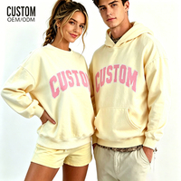 Ensemble décontracté unisexe personnalisé : Sweat-shirt à col rond et sweat à capuche en molleton de coton épais brodé de haute qualité pour hommes et femmes