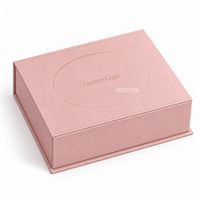 Solution tout-en-un OEM pour l'emballage de cosmétiques, de rouges à lèvres et de soins de la peau, boîte-cadeau magnétique rose en papier texturé avec insert en velours, logo personnalisé