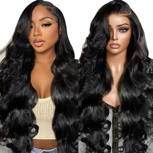 Parrucche Frontali in Pizzo di Capelli Umani, Direttamente dalla Fabbrica, Parrucca Frontale in Pizzo Body Wave 13x6 HD, Nero Naturale per Donne - Product Image 1