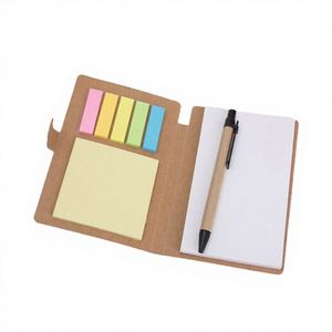 Bloc-notes en papier kraft avec logo personnalisé, onglets de couleur, bloc-notes, organiseur de mémos pour les entreprises - Product Image 1